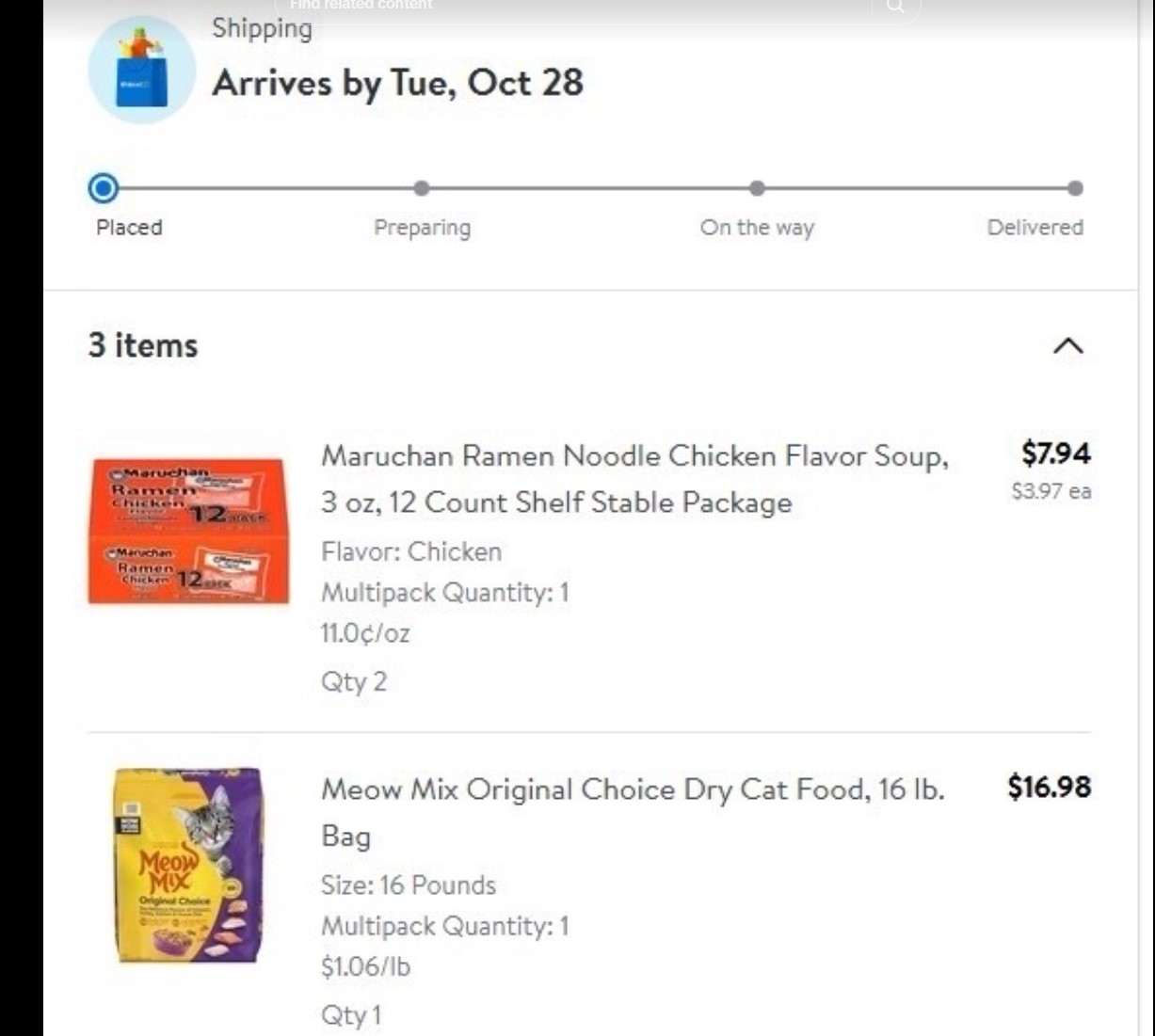 We sent out pet food as part of our pet food bank for a Disabled community member